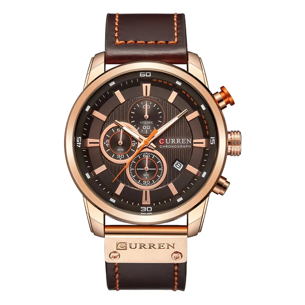 CURREN Men’s Chronograph Watch – Luxury Sport Quartz Wristwatch with Date Display - Rehmiar