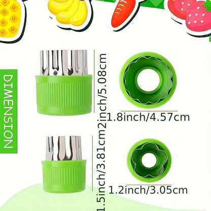 9-Piece Stainless Steel Cookie & Vegetable Cutting Set – Mini Fruit and Cookie Embossing Molds for Kids Baking