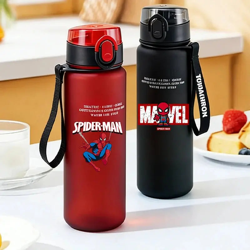 650ml Cartoon Superhero Kids Water Bottle – Portable Sports Travel Drink Cup - Rehmiar