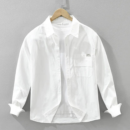 Autumn New Turn-down Versatile Collar Cargo Long Sleeve Shirt - Rehmiar