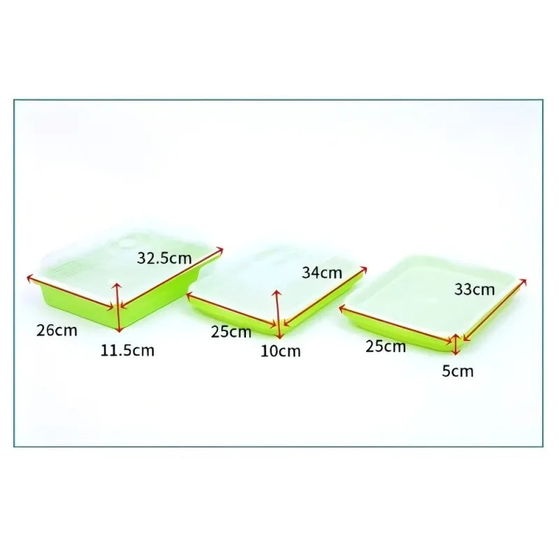 Home Garden Balcony Portable Grass Soil-less Bean Seedling Tray Home Sprout Seedling Rehmiar