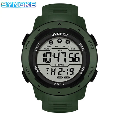 Men Digital Sports Watch Alarm Clock Waterproof 50M Digital Watch Large Screen Military Clock - Rehmiar