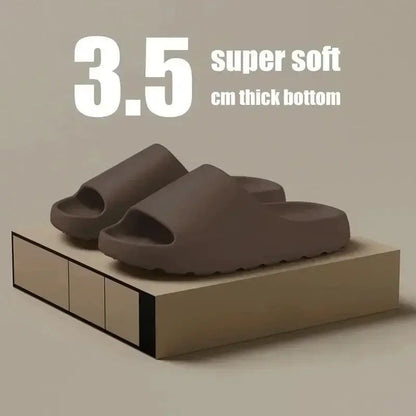 EVA Thick Sole Slides – Soft Summer Beach Slippers for Women & Men - Rehmiar