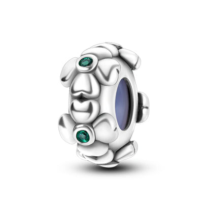 925 Sterling Silver Rainbow Zircon Beautifully Shaped Silicone Stopper Charms Beads - Rehmiar