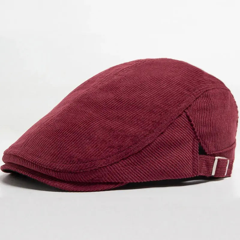 Corduroy Beret Spring Autumn Thick Warm Vintage Flat Hat - Rehmiar