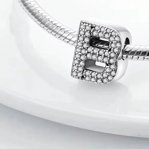 A-Z Alphabet Charms for Bracelet – 925 Sterling Silver 26 Letter Beads, DIY Fine Jewellery Gift for Women & Girls - Rehmiar