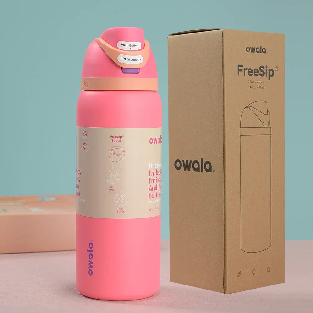 Insulated Stainless Steel Sports Water Bottle with Straw