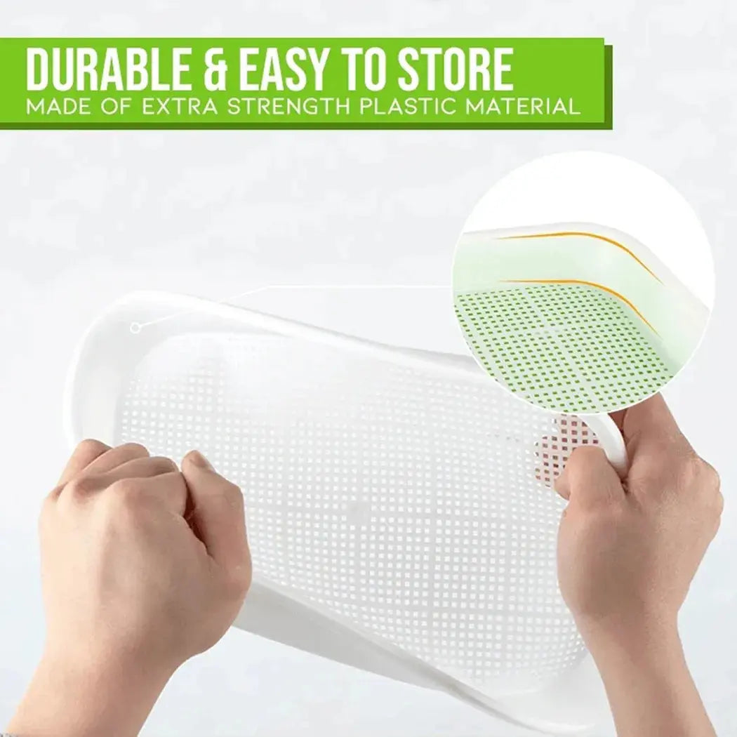 Microgreens Sprouter Tray – Hydroponic Sprouting Tray for Garden, Nursery & Potted Plants - Rehmiar