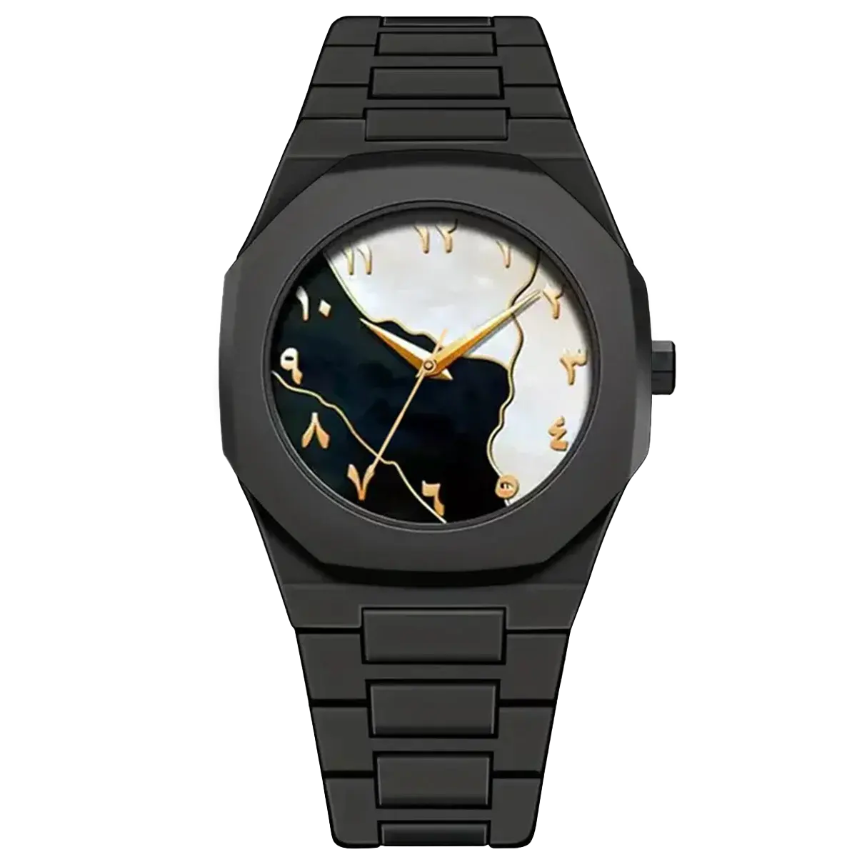 LUCKYFOX Men’s Graffiti Art Quartz Watch – Trendy Luxury Street Style Timepiece - Rehmiar