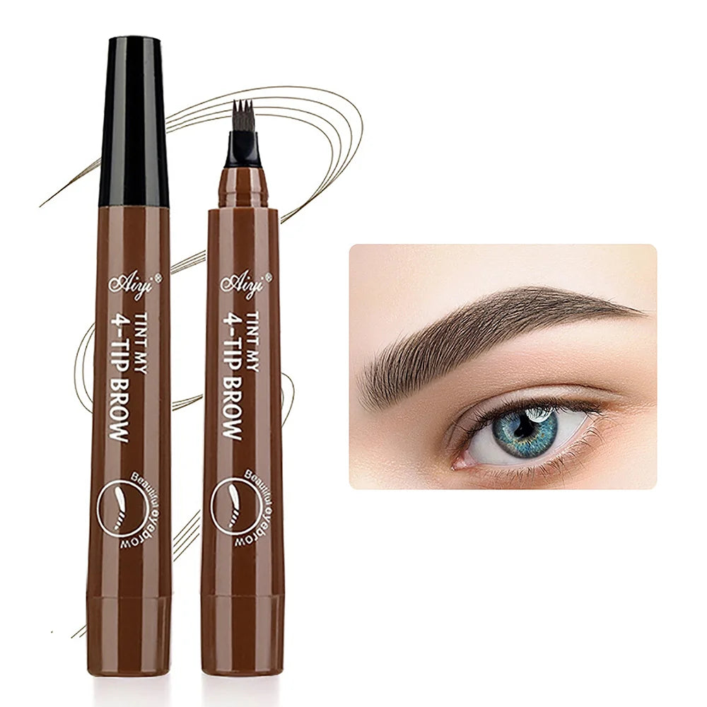 4 fork microblading eyebrow pencil waterproof, natural long-lasting eyebrow makeup - Rehmiar