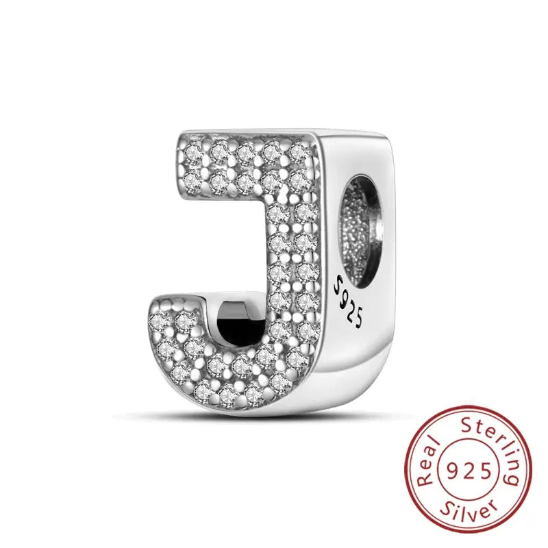 A-Z Alphabet Charms for Bracelet – 925 Sterling Silver 26 Letter Beads, DIY Fine Jewellery Gift for Women & Girls - Rehmiar