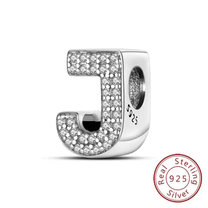 A-Z Alphabet Charms for Bracelet – 925 Sterling Silver 26 Letter Beads, DIY Fine Jewellery Gift for Women & Girls - Rehmiar
