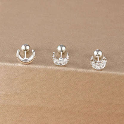 3PCS Stainless Steel Gold Colour Crown Stud Earring Set for Women 14K Gold Plated Crystal Zircon Unique Horse Eye Earring Jewellery