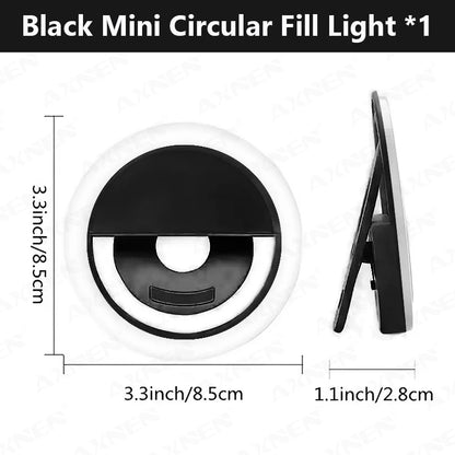 LED Selfie Light Ring with USB charging Compatible with iPhone Samsung Xiaomi Poco - Rehmiar
