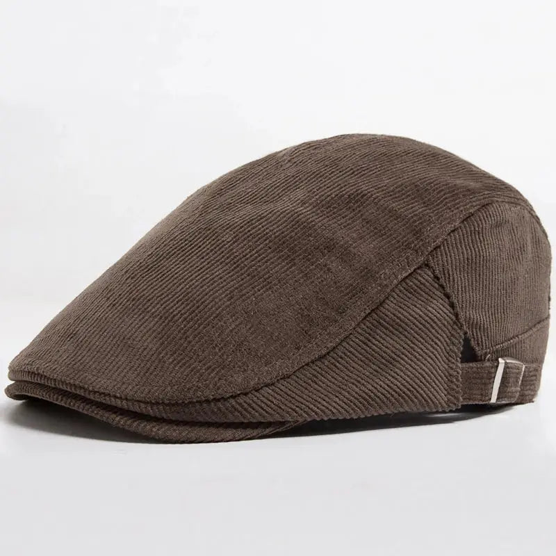 Corduroy Beret Spring Autumn Thick Warm Vintage Flat Hat - Rehmiar