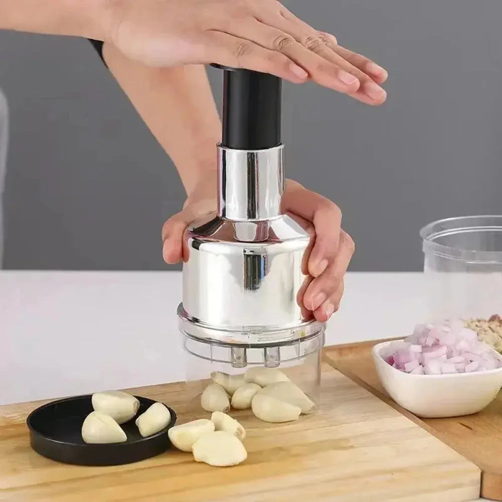 Manual Garlic Press – Multifunctional Stainless Steel Garlic Crusher for Kitchen - Rehmiar