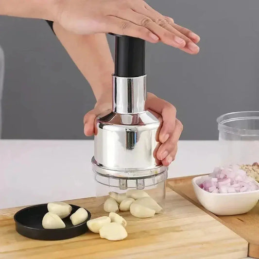 Manual Garlic Press – Multifunctional Stainless Steel Garlic Crusher for Kitchen - Rehmiar