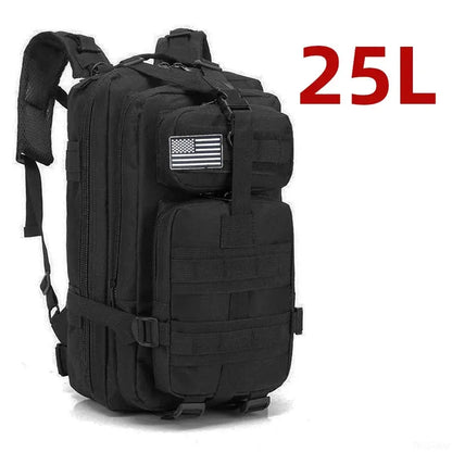 25L / 50L Tactical Backpack – Waterproof Nylon Hiking Trekking Fishing Hunting & Camping Rucksack - Rehmiar
