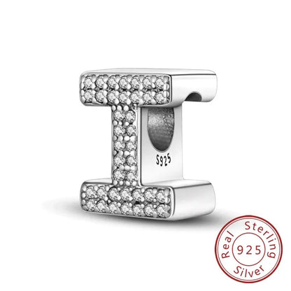 A-Z Alphabet Charms for Bracelet – 925 Sterling Silver 26 Letter Beads, DIY Fine Jewellery Gift for Women & Girls - Rehmiar