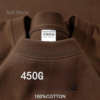 450G High Quality 100% Cotton Unisex Summer T-Shirt - Rehmiar