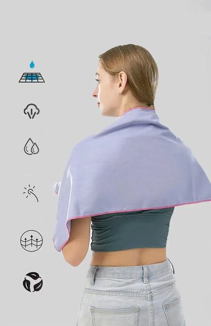 Quick-Dry Sports Towel – Microfiber for Running, Yoga, Gym, Fitness, Basketball, Outdoor, Camping, Hiking & Beach Rehmiar
