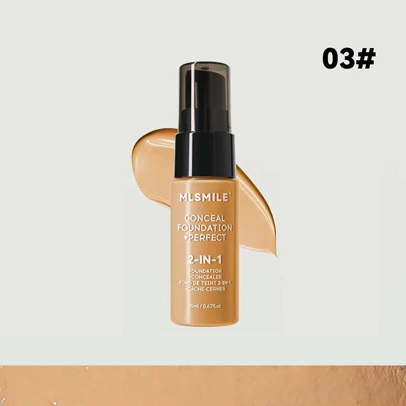 Face Foundation Cream Oil-Control Matte BBCream Waterproof Lasting Concealer Liquid Full Coverage Matte Base Professional Makeup - Rehmiar