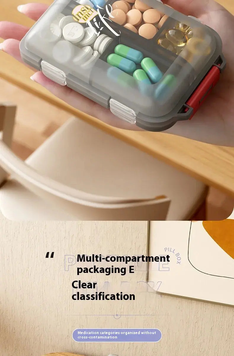 Tcare Travel Pill Organizer – Moisture-Proof Pill Box for Pocket or Purse, Portable Daily Medicine & Vitamin Holder Container - Rehmiar