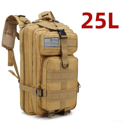 25L / 50L Tactical Backpack – Waterproof Nylon Hiking Trekking Fishing Hunting & Camping Rucksack - Rehmiar