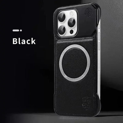 Luxury Magnetic Leather Aromatherapy Case for iPhone 11–17 Pro Max – Wireless Charging Compatible - Rehmiar