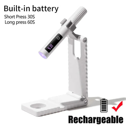 Rechargeable UV LED Nail Rechargeable Lamp – Portable Timer Touch Gel Polish Quick Nail Dryer Rehmiar
