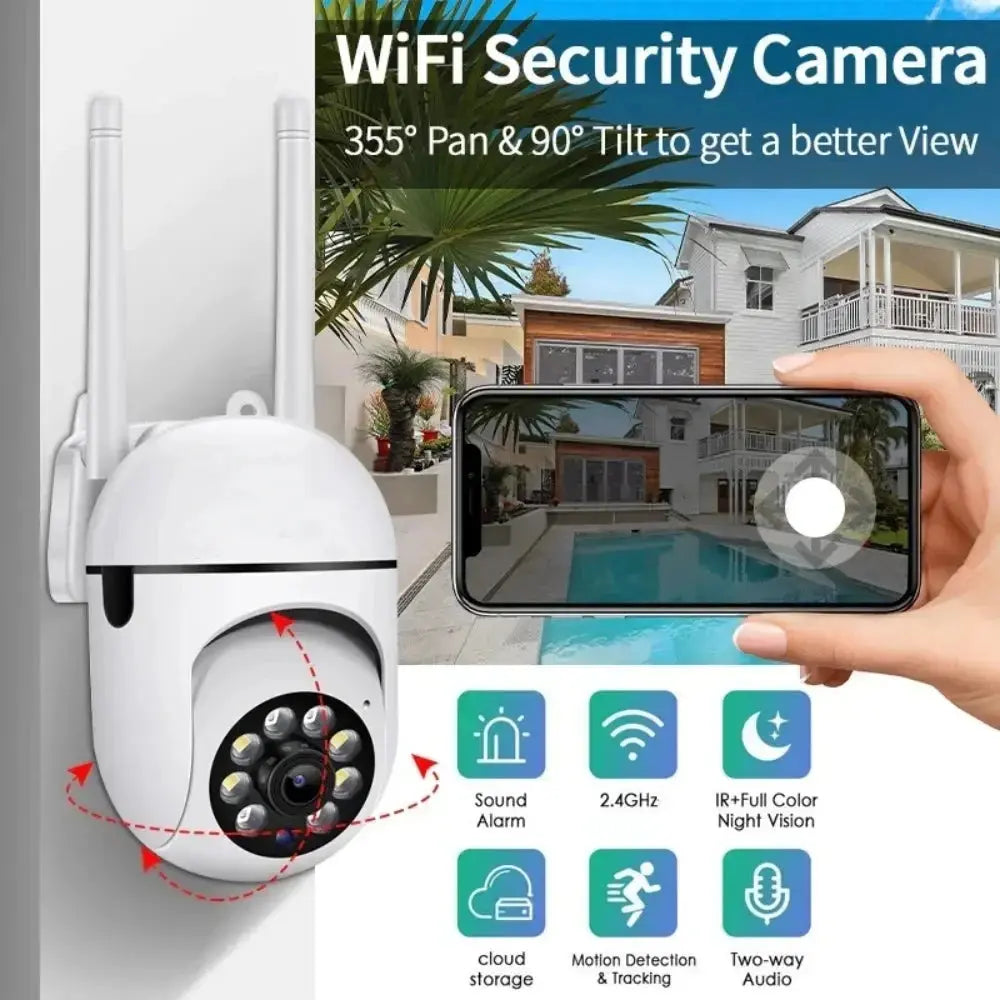 8MP Wireless Outdoor Security Camera – 4X Zoom, AI Human Tracking, Two-Way Audio & Colour Night Vision Rehmiar