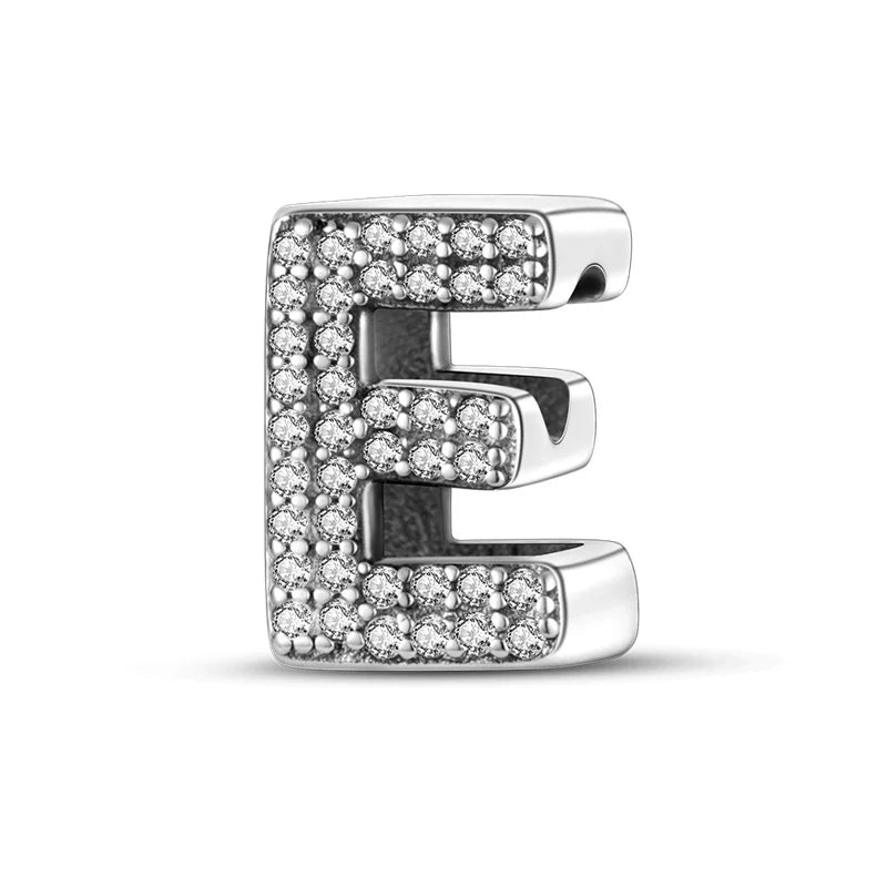 Charms 925 Silver Plated 26 Alphabet Letters Charms Beads - Rehmiar