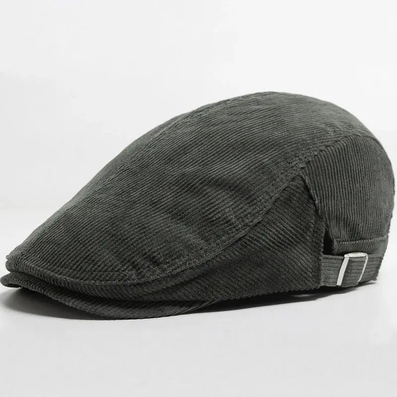 Corduroy Beret Spring Autumn Thick Warm Vintage Flat Hat - Rehmiar