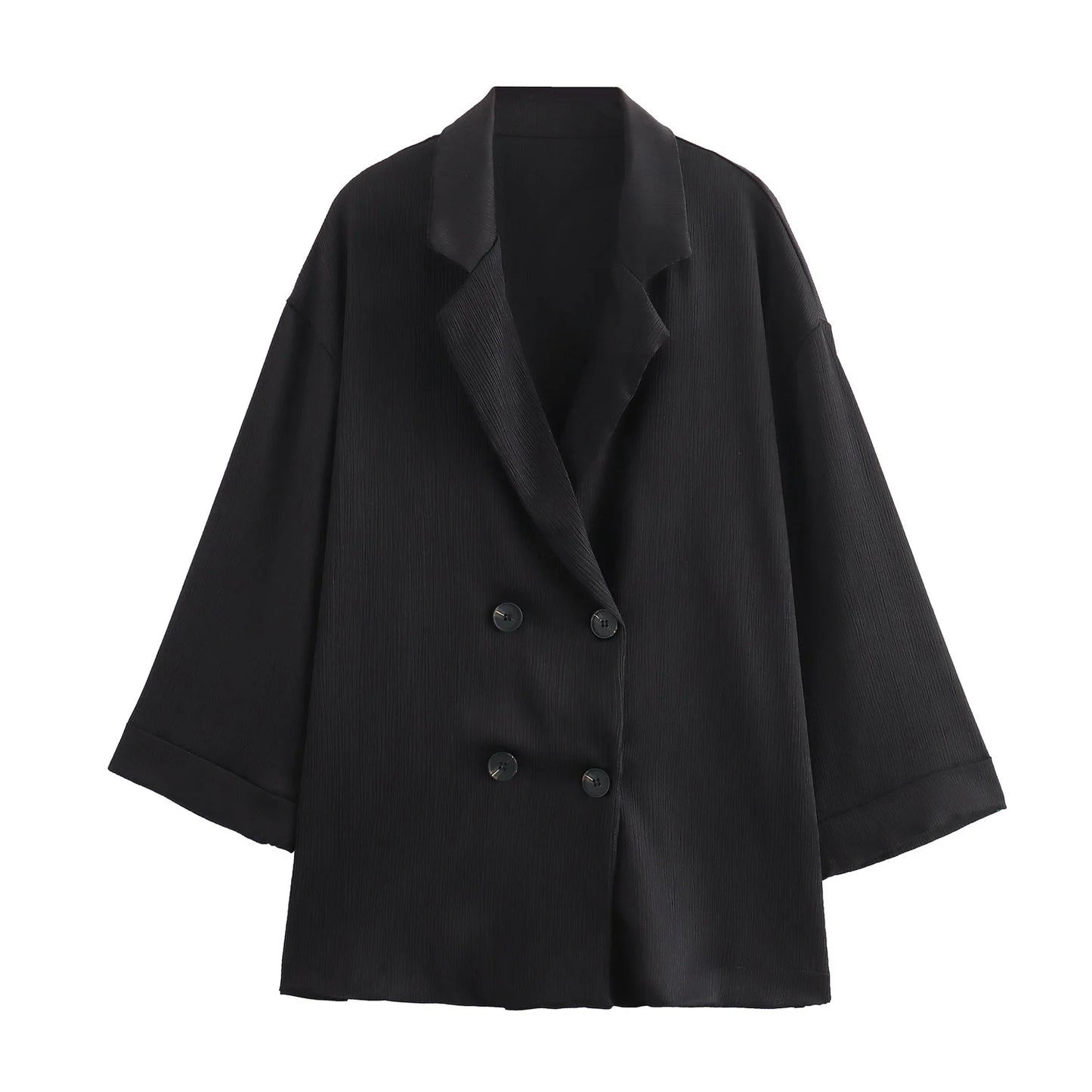 Autumn Women's Fashionable Clothing Wrinkled Suit Jacket Casual Pants Set