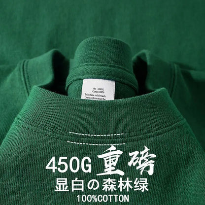 450G High Quality 100% Cotton Unisex Summer T-Shirt - Rehmiar