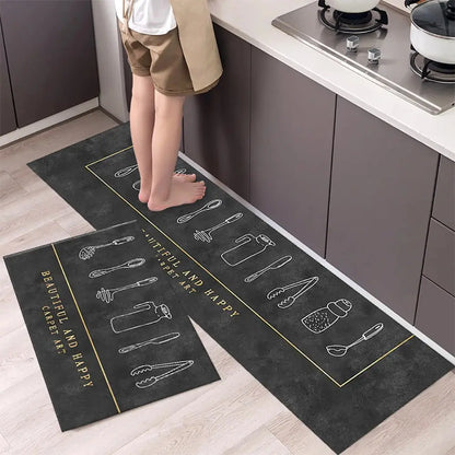 Soft Washable Kitchen Floor Mat – Anti Slip Carpet for Bedroom, Living Room, Hallway, Bathroom & Entrance Doormat