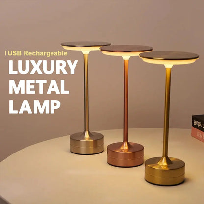 Touch Sensor LED Table Lamp – USB Rechargeable, Portable Night Light for Bedroom, Reading, Restaurant & Hotel - Rehmiar