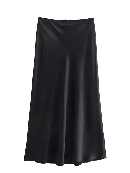 Women Fashion Skirt With Satin Texture Bow - Rehmiar