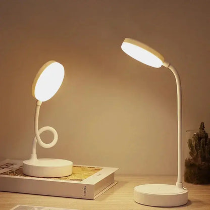 Portable LED Desk Lamp – USB Plug or Battery Powered, 3 Colours & Stepless Dimming, Eye-Protection Bedside Lamp for Bedroom - Rehmiar