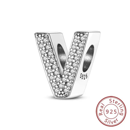 A-Z Alphabet Charms for Bracelet – 925 Sterling Silver 26 Letter Beads, DIY Fine Jewellery Gift for Women & Girls - Rehmiar