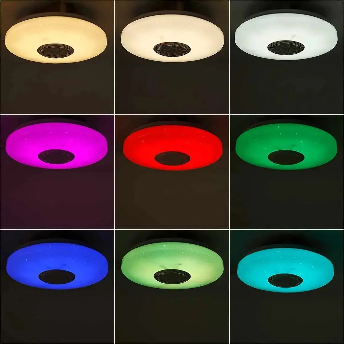 Smart RGB Ceiling Light – 36W/52W Music Sync, APP & Bluetooth Control, Remote Controlled Modern Home Lighting (AC220V) - Rehmiar