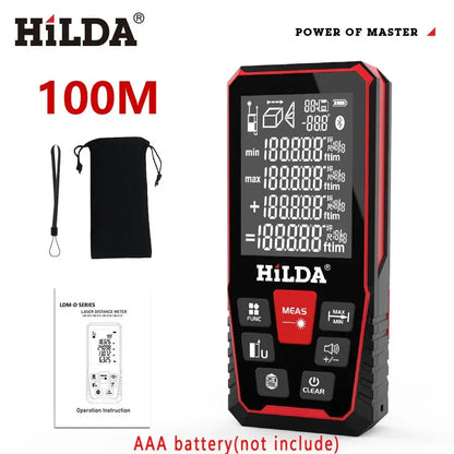 HILDA Laser Distance Meter 50M/100M/120M – Professional Laser Rangefinder Measuring Tool - Rehmiar