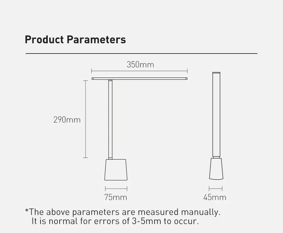 Baseus 180° Foldable LED Desk Lamp – Rechargeable, Auto Dimming, Eye Protection for Study & Reading - Rehmiar