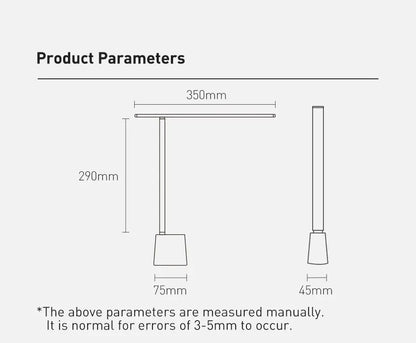 Baseus 180° Foldable LED Desk Lamp – Rechargeable, Auto Dimming, Eye Protection for Study & Reading - Rehmiar