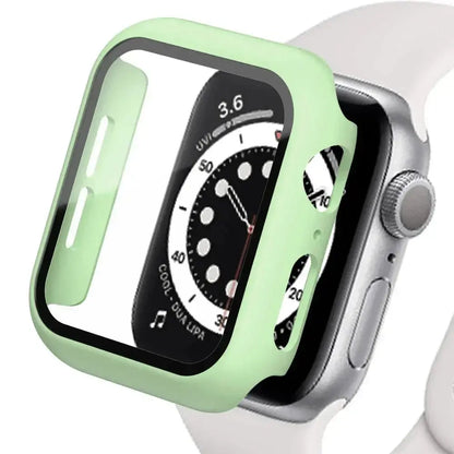 Tempered Glass cover For Apple Watch 45mm 41mm 44mm 40mm 42mm Screen Protector Apple watch Case series 9 4 5 6 SE 7 8 - Rehmiar