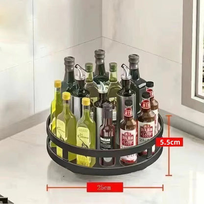 Multi-purpose 360° Rotating Storage Box Space-saving Non-slip Countertop Kitchen Storage Tableware Rehmiar