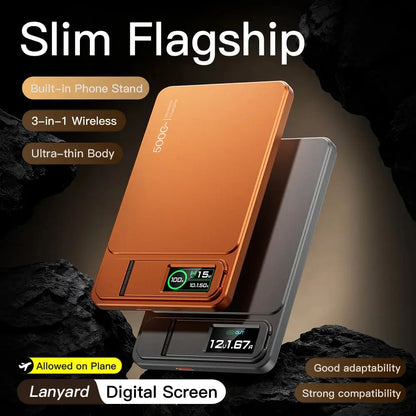 10000mAh MagSafe Power Bank – Slim Magnetic Wireless 20W Fast Charging Portable Battery for iPhone 12-17 & iWatch - Rehmiar
