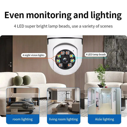 Wi-Fi Mini Surveillance Camera – Full Colour Night Vision, Auto Human Tracking & Zoom, Indoor Security Monitor Rehmiar