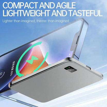 Ultra Thin MagSafe Power Bank – Magnetic Wireless Fast Charging with LED Display for iPhone, Samsung & AirPods - Rehmiar