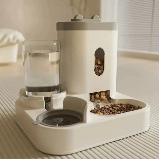 Automatic Pet Feeder with Water Fountain – Large Capacity Dog & Cat Food Dispenser - Rehmiar